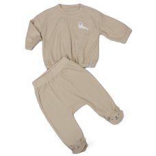 J13816: Baby Unisex Seal Ribbed Top & Footed Pant Outfit (0-6 Months)